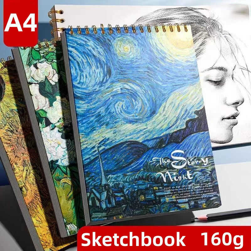 60 Sheets A4 Sketchbook Big Thick Paper Drawing Notebook Art Students ...