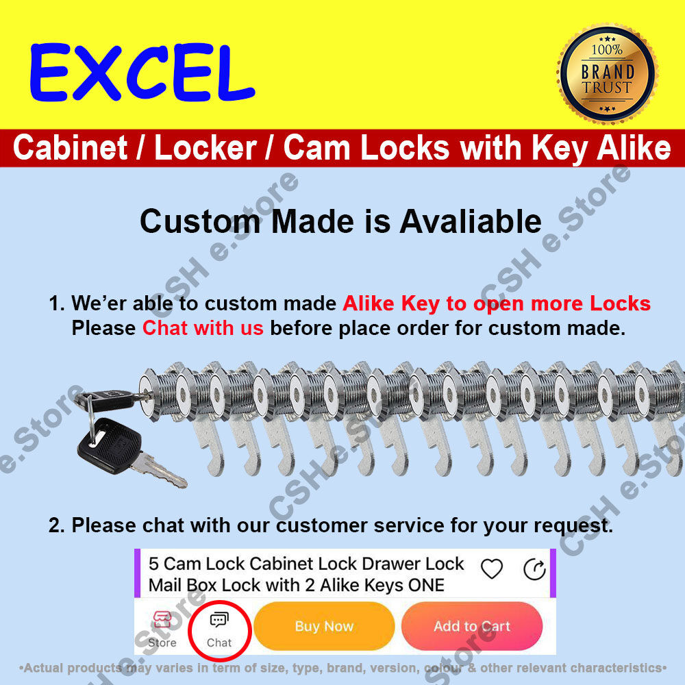 Cam Lock with master Keyed for Office Cabinet Lock Drawer Lock MailBox ...