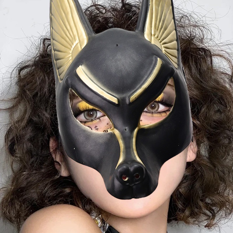Ancient Egyptian Wolf Mask for Halloween Anubis Cosplay Face Masks ...