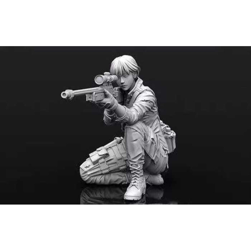 Lewan 1/35 High-Cool Female Sniper Female Soldier GK White Mold Resin ...