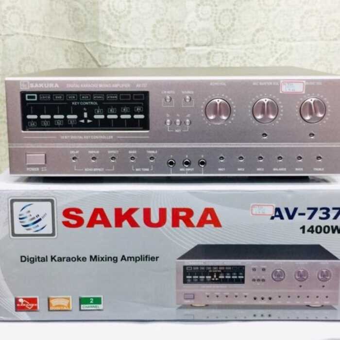 Sakura Av-737/737Ub Powered Mixing Amplifier/Tested Before Ship Out