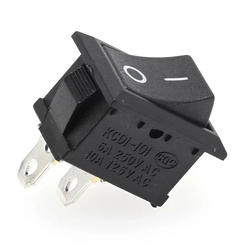 5/20Pcs 2Pins KCD1 Electrical Power Boat Shape SPST ON-OFF KCD11 Rocker ...