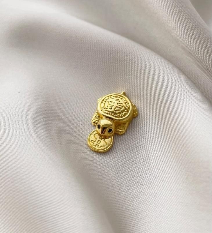 Ziyang Lucky Turtle Wallet Charm Money-biting Turtle for Longevity