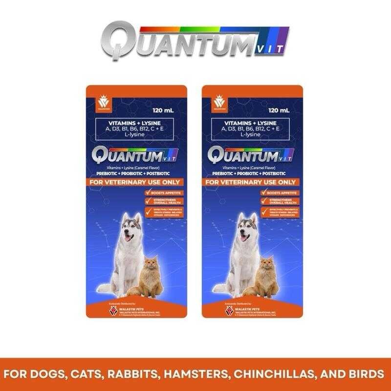 2 BOTTLES Of 120Ml Quantumvit Multivitamins For Dogs, Cats, Rabbits ...