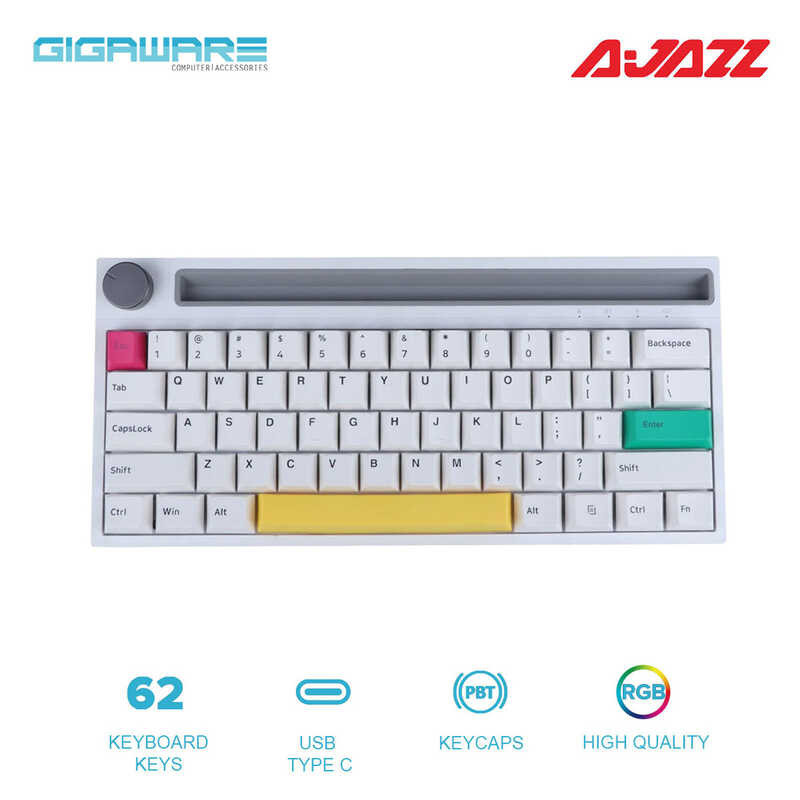 K620t RGB AZZ Bluetooth Wireless Mechanical Keyboard 62Keys White ...