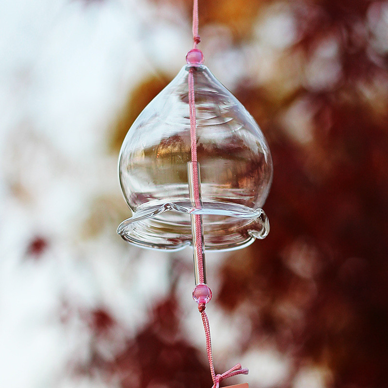 Transparent Glass Wind Chimes Japanese Style Door Window Bell Hanging ...