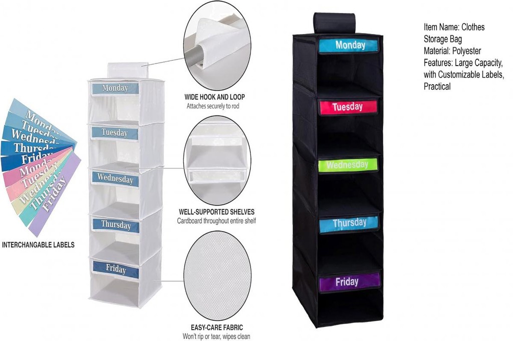 supperbig* Children Independence Development Tool Weekly Outfit Planner