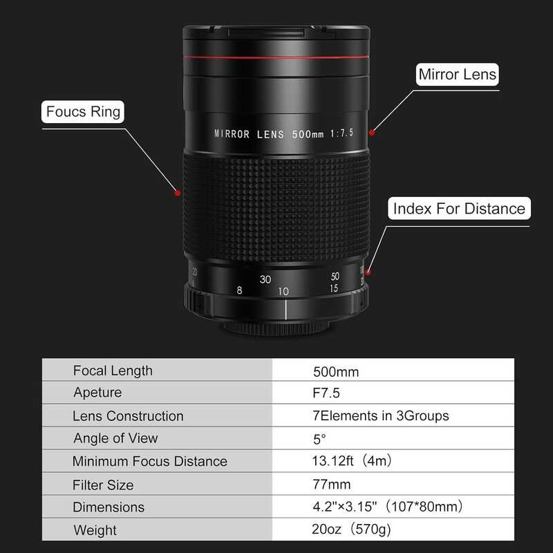 Manual Lightdow Ultra Telephoto Mirror Lens 500Mm F7.5 Na May T2
