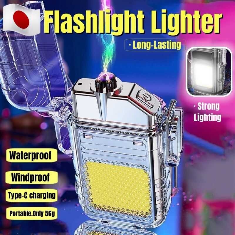 Flashlight Lighter ARC Lighter Rechargeable Heavy Duty Electric Torch ...