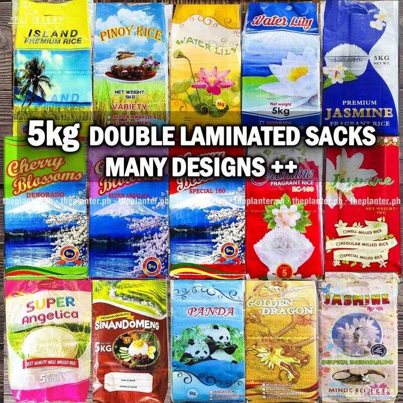 5Kg 3Kg 2Kg DOUBLE LAMINATED SACK For RICE BRAND NEW Theplanter Rice ...