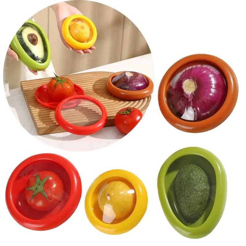 Reusable Food Saver Box Half Cut Fruit Freshing Retractable Film ...