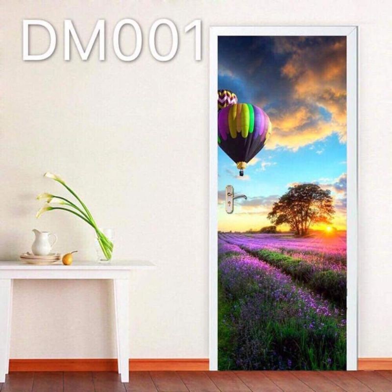3D Door Sticker Door Wrap Wall Sticker Mural Wallpaper Poster Self ...