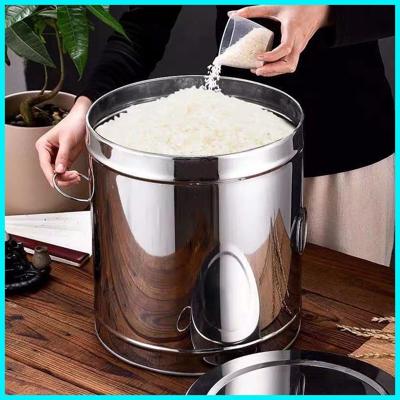 stainless rice dispenser aesthetic 25 kg /10kg/5kg/50kg capacity rice ...