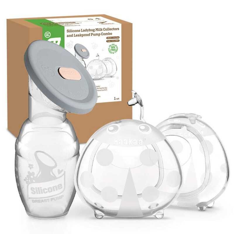 Haakaa Manual Pump With Lid And Breast Shells Combo For Breastfeeding ...