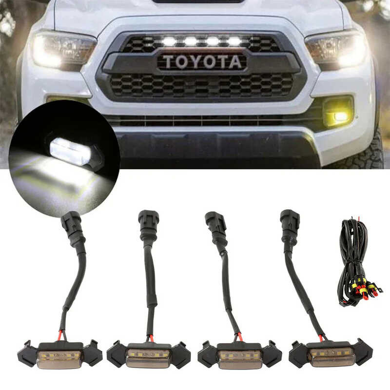 Ipartgo Amber LED Grille Light Kit For 2012-2015 Toyota Tacoma – With Wiring Harness (51cm / 20 Inch)