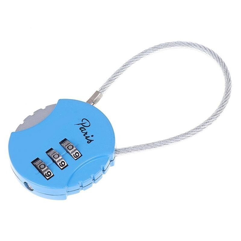 Wire rope password lock padlock luggage bicycle custom password lock ...