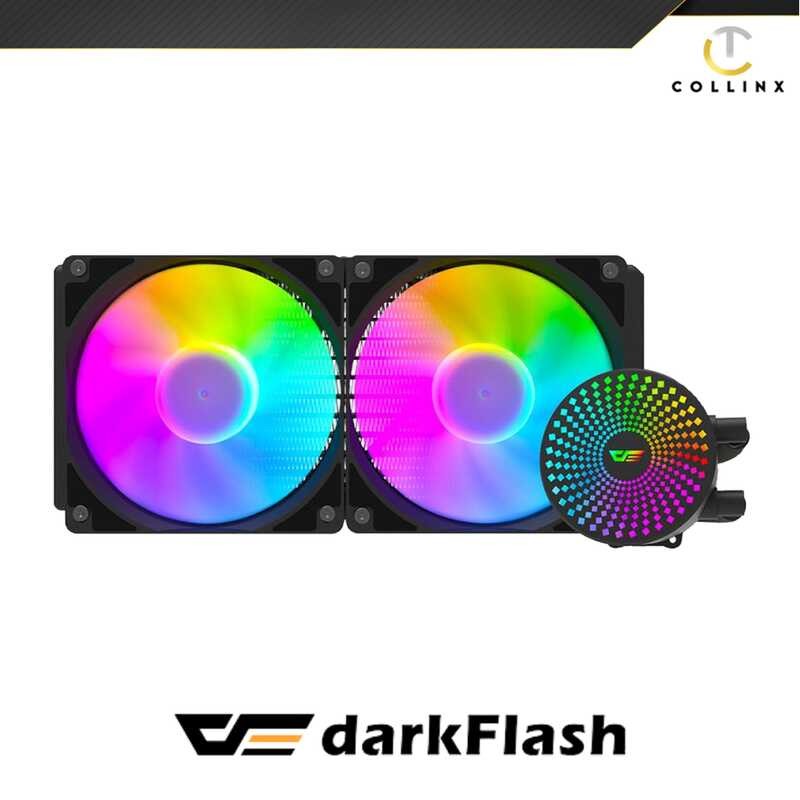 Darkflash Radiant Dc240 RGB AIO CPU Cooler 240Mm Dalawang Fan AllIn