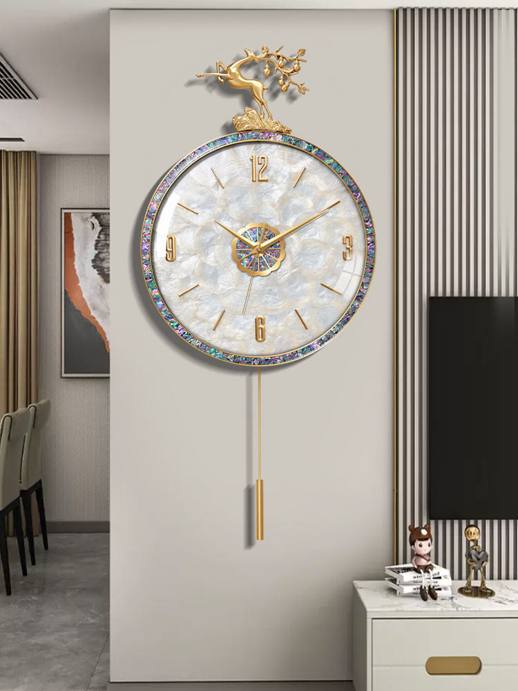 Copper Master High-end Atmospheric Brass Clock Wall Clock Living Room ...
