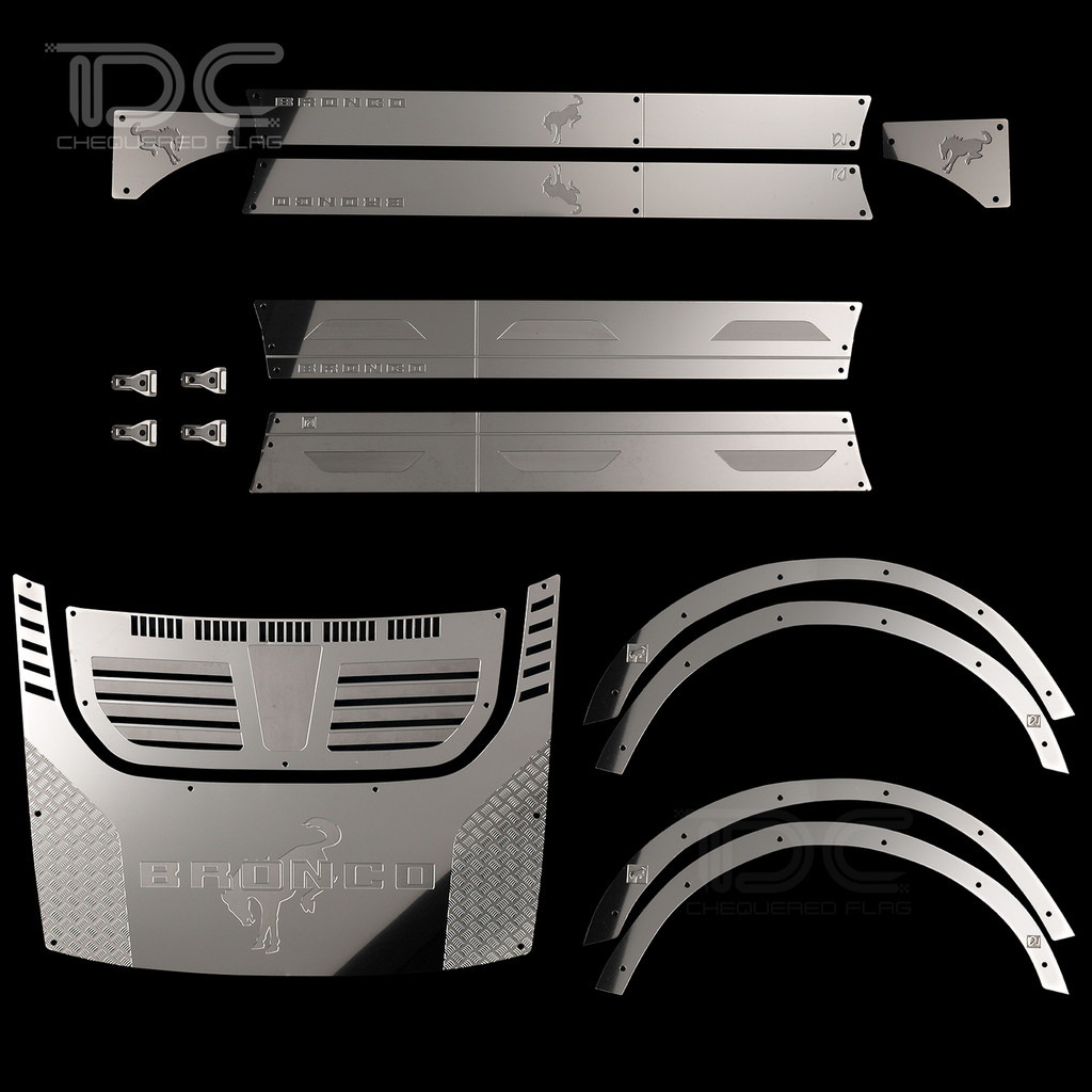 1/10 3D Metal Cover Sheet For Trx4 Bronco 2021 Anti-Scratch Armor ...