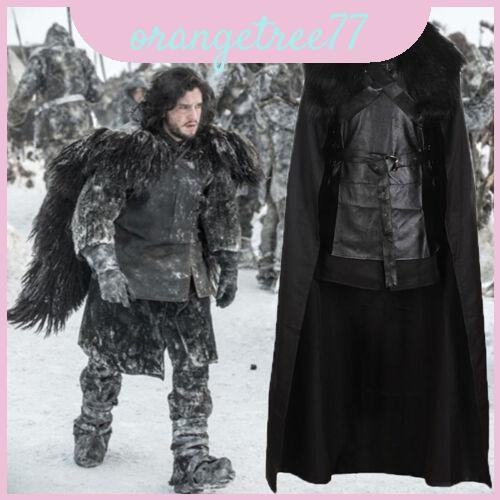 Authentic Game Of Thrones Jon Snow Cosplay Outfit With Breathable Pu