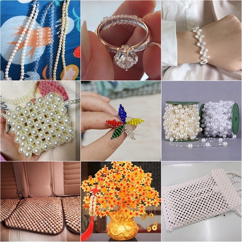 20100m 0.2/0.25/0.3/0.35/0.4/0.5/0.6mm No Elastic Crystal Beading