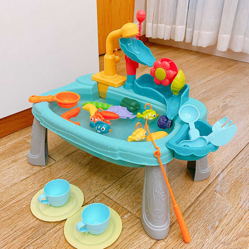 Kids Kitchen Sink Toys Electric Dishwasher Playing Toy With Running ...