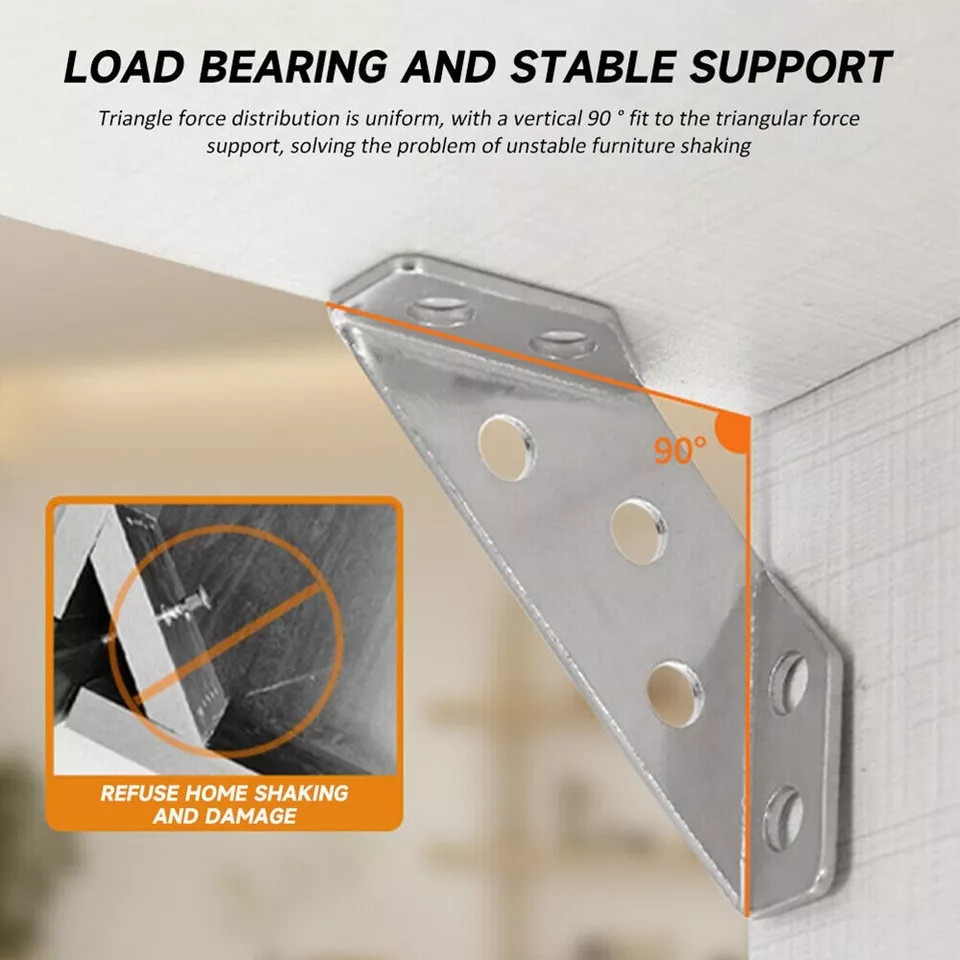 Universal Furniture Corner Connector Triangle Support Frame Angle ...