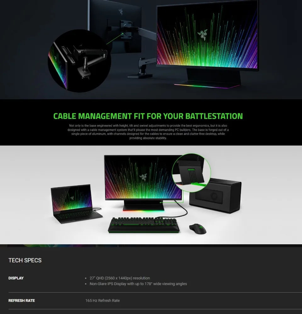 Razer Raptor 27 165 Hz Gaming Monitor | Shopee Philippines