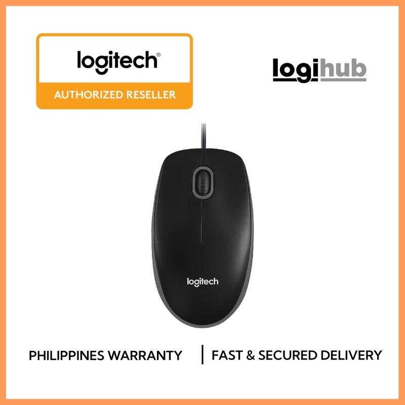 Logitech B100 Wired USB Mouse, 3-Buttons, Optical Tracking ...