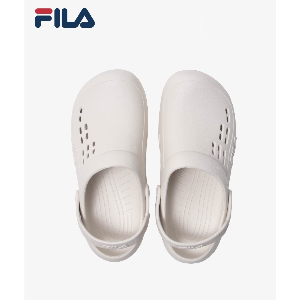 ♞FILA Womens Biella Clogs LS White | Shopee Philippines