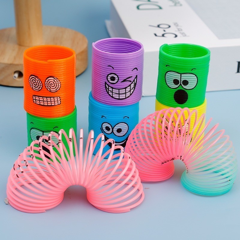 12/1Pcs Mini Rainbow Magic Springs Toys - Plastic Spring Toy - Rainbow ...