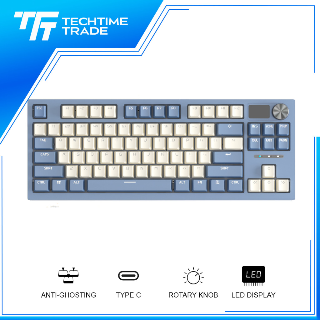 ♞Gigaware Langtu LT84 84 Keys Tri-Mode Wired Hot-swappable Mechanical ...