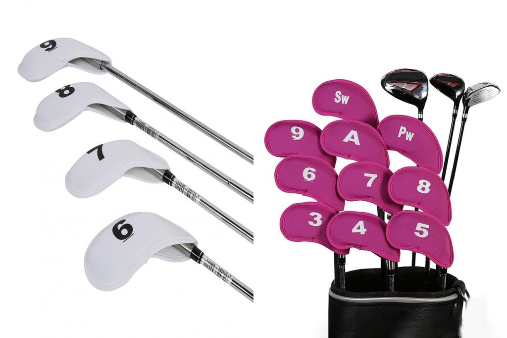shchuani Golf Iron Head Covers Golf Club Accessories Set 10pcs