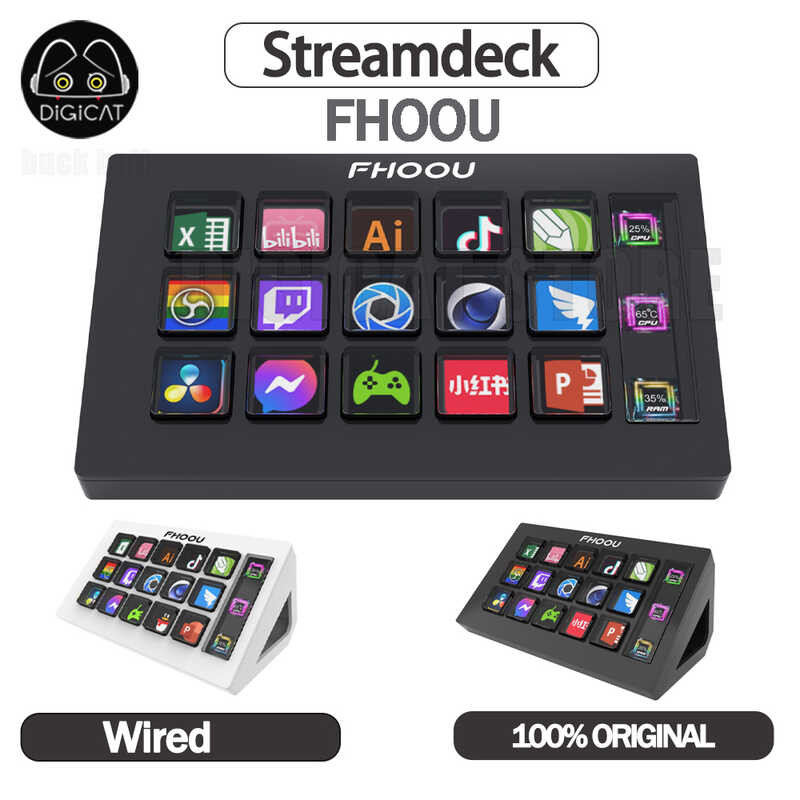 Mini Visual Keyboard 15Keys Stream Deck LCD Live Content Creation ...
