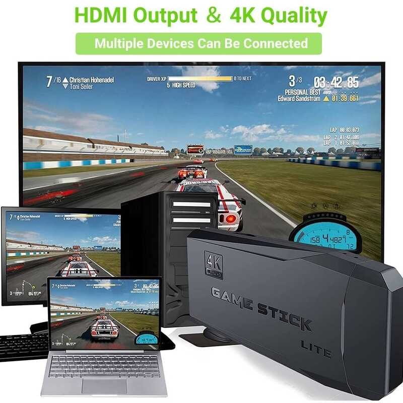 mes] M8 Pro Mini Game Console 4K Gamestick Classic Double Gamepads HDMI ...