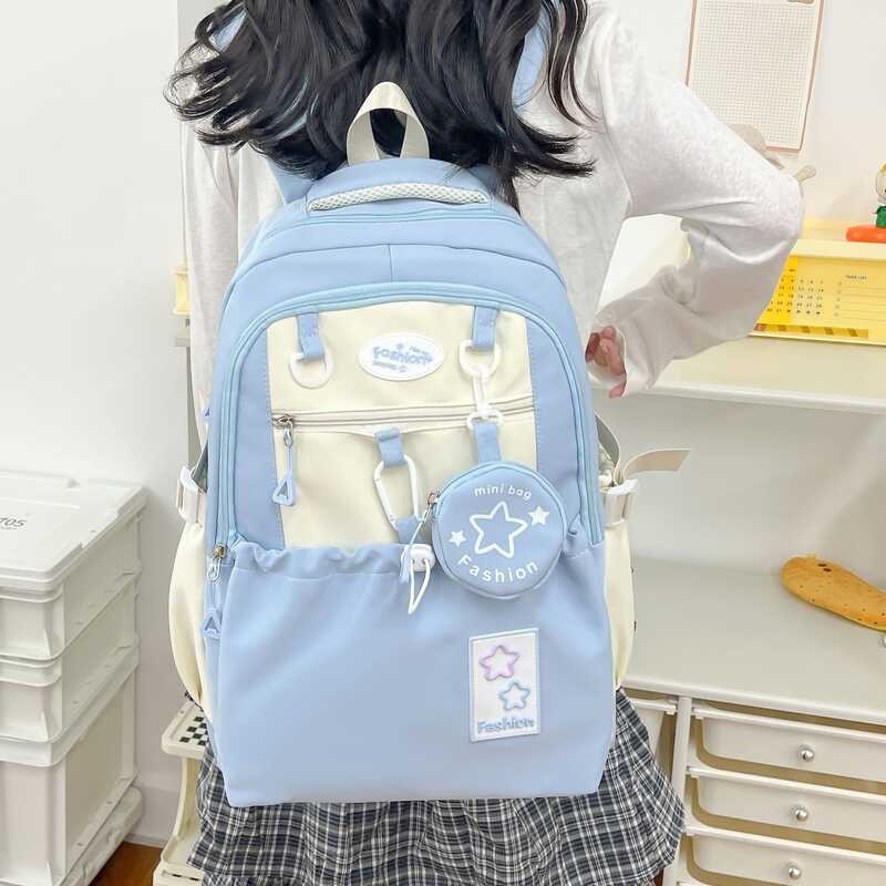 F5 2025 Summer New Women's Backpack Versatile Printed Middle And High ...