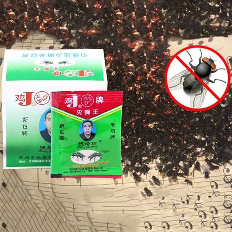 500 Killed In 1 Minute Fly Killer Trap Flies Killing Bait Powder Fruit ...