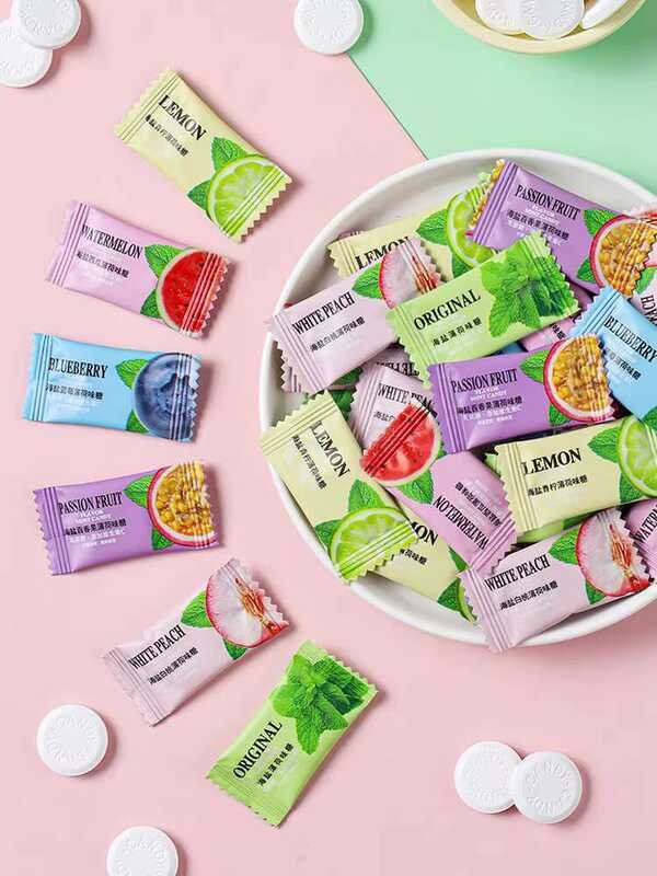 Kiss Sea Salt Sugar-Free Mint Candy Vitamin C Commercial Fresh Breath ...