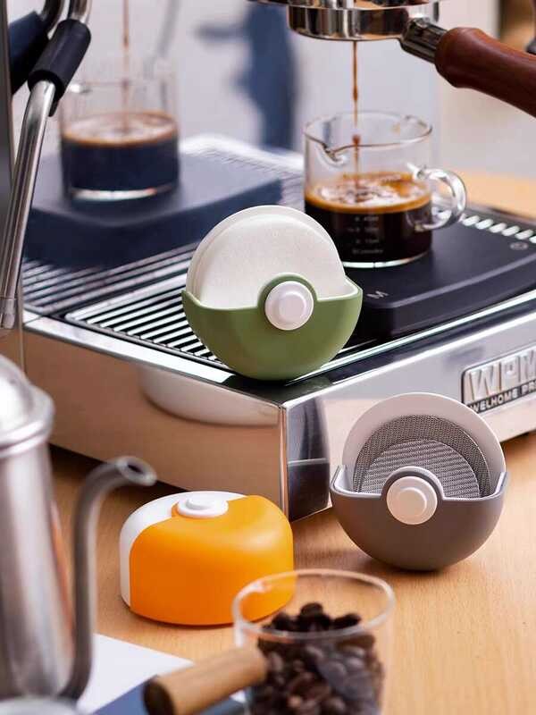 Round Moka Pot Wall-Mounted for Espresso Machine Handle Filter Paper ...