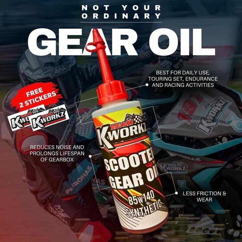 Kworkz Gear Oil Fully Synthetic 85W140 By Team K-Workz 100 120 150 ML ...