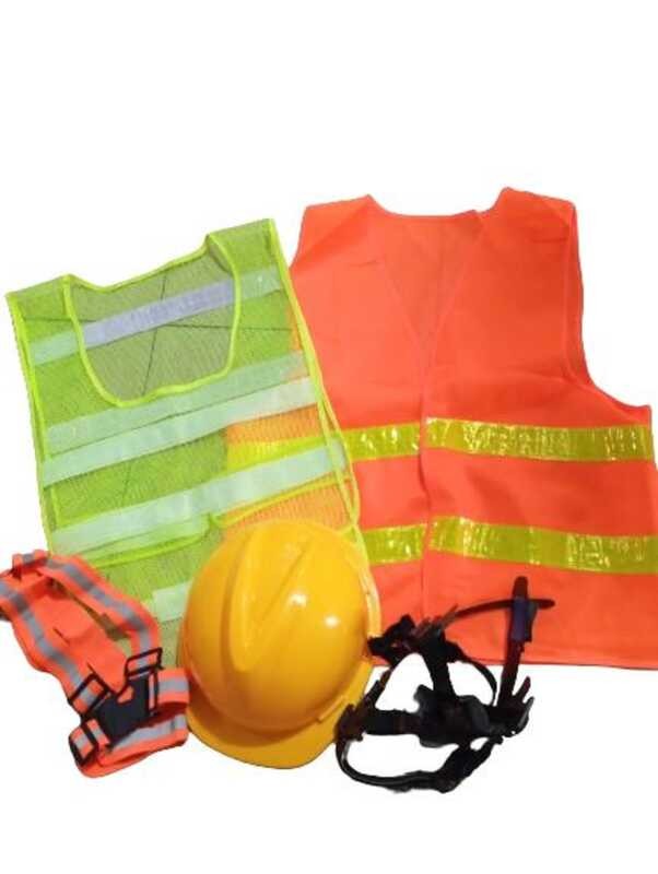 PPE BUNDLE SAFETY VEST HELMET AND GLOVES F9c | Shopee Philippines