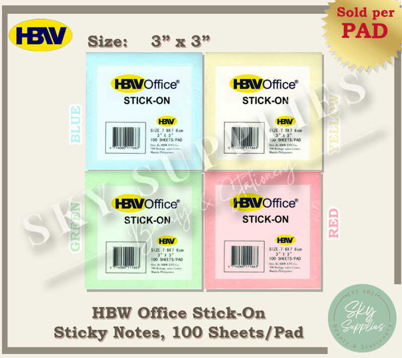 HBW Paper Sticky Notes Pastel Colors Dvdz | Shopee Philippines