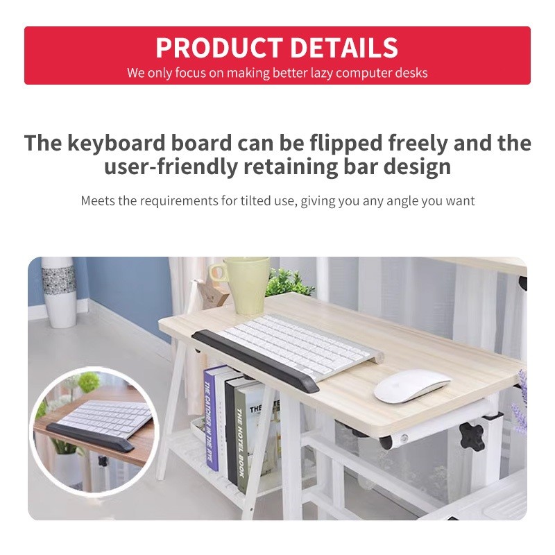 Adjustable Height Computer Desk Mobile Laptop Table Lift- Standing ...