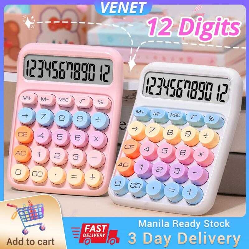 12 Digits Calculator With Big Buttons, Mechanical Switch Calculators ...