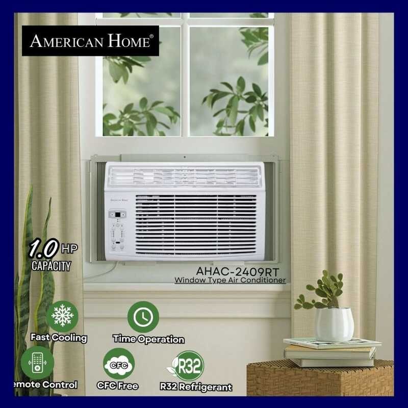 American Home Window Type Air-Condition Ahac-2409Rt 1.0Hp With Remote ...