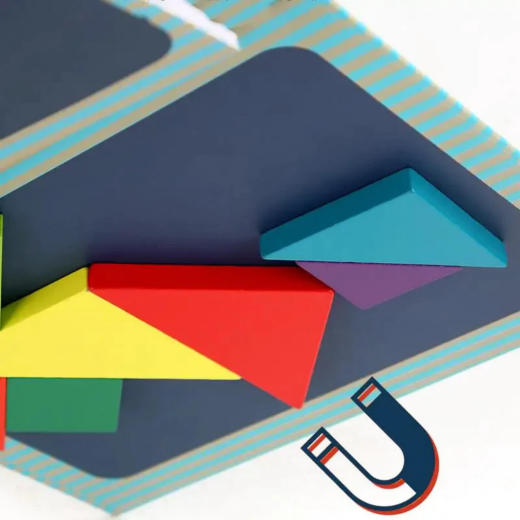 Kids 3D Magnetic Tangram Puzzle Educational Geometric Shapes Jigsaw ...