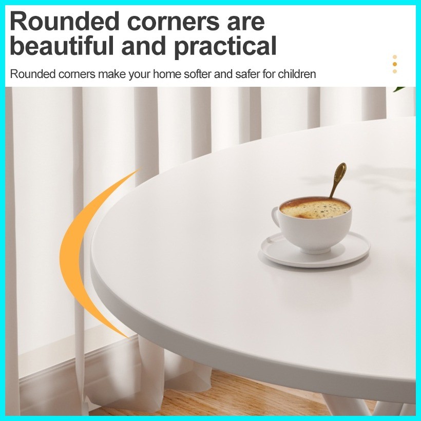 MC&HOME Foldable Round Table 60cm Nordic Solid Wooden Heavy Duty ...