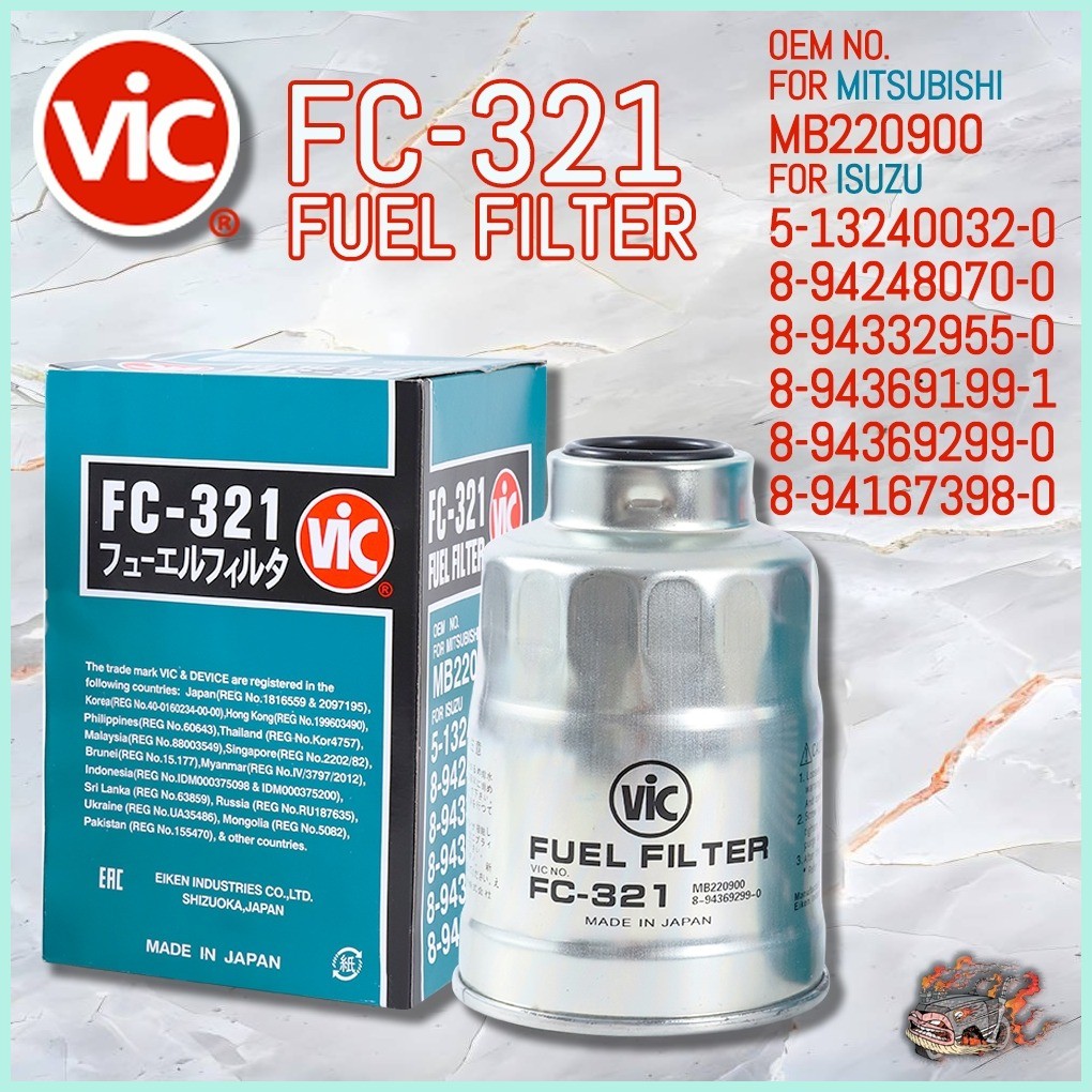 VIC FC-321 FUEL FILTER Made in Japan for MITSUBISHI Galant,Lancer ...