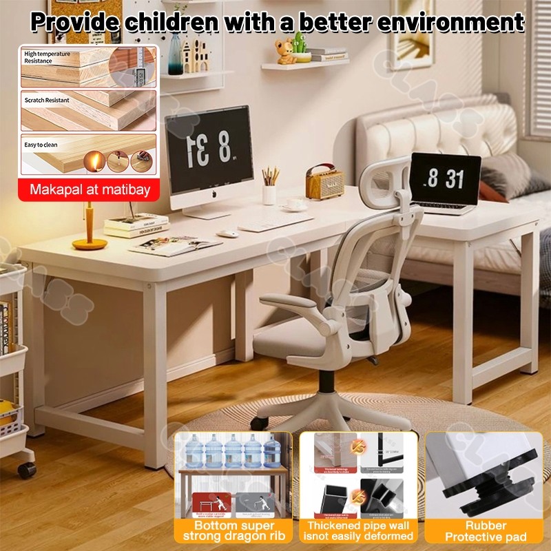 UPSEN Office Table Study Table Long Computer Table Double Layer ...