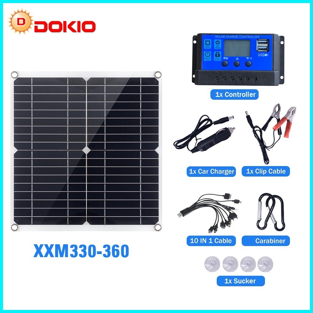 100w Solar Panel kit flexible 12V high efficiency battery charger ...